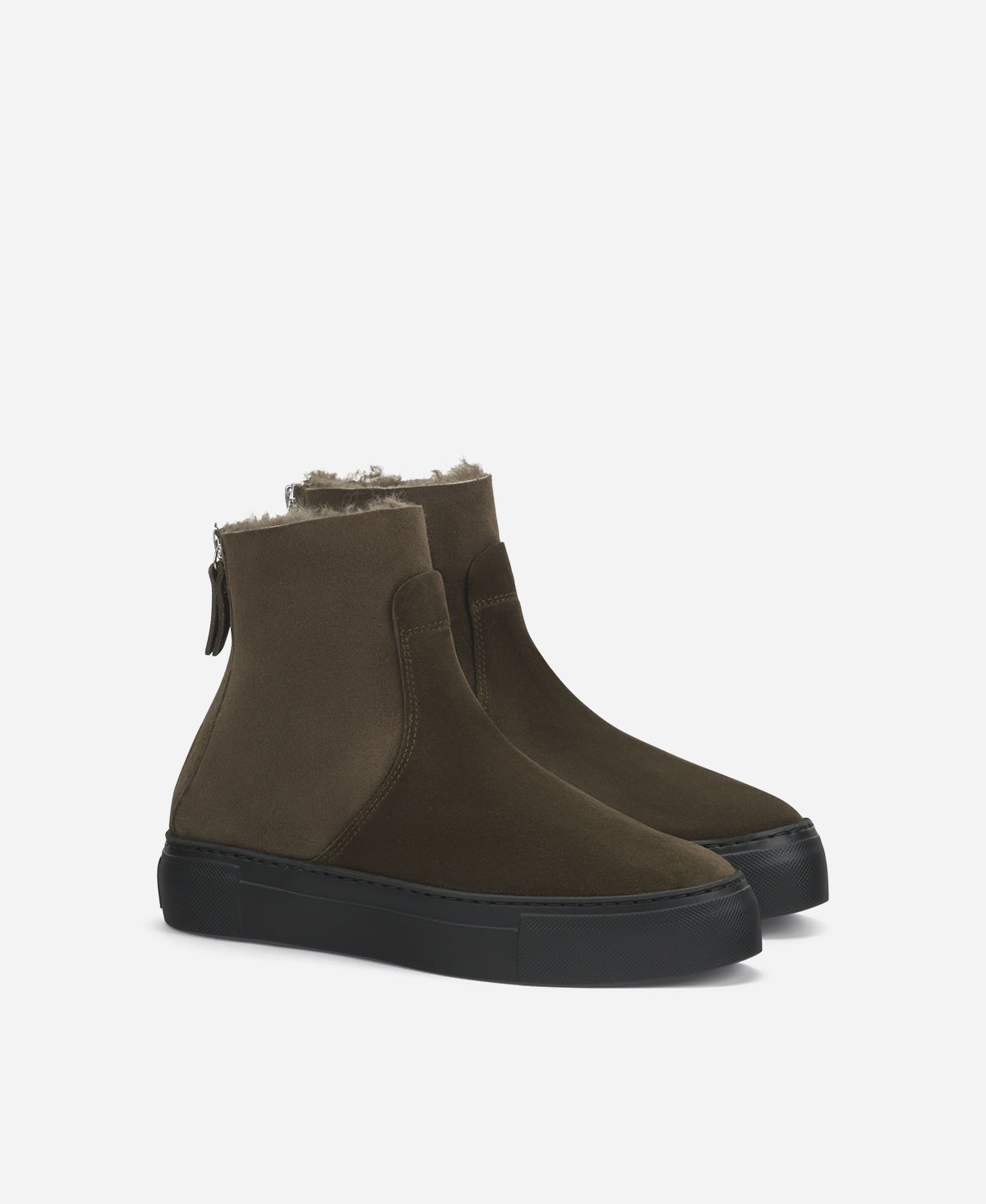 Agl Sneaker stivaletto in montone Brown Meghan Warm Offerta