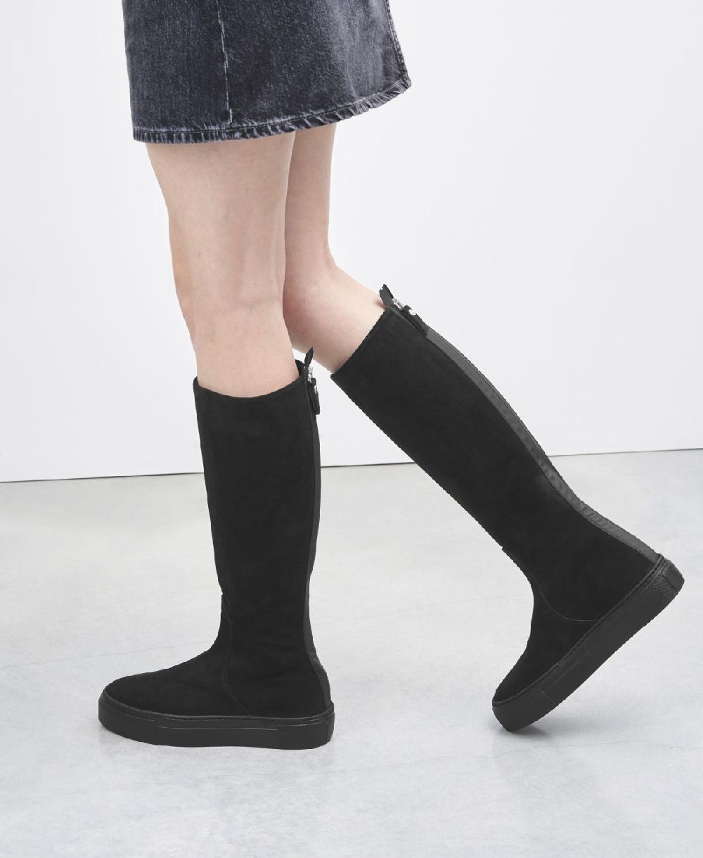 Agl Stivale sportivo in velour Nero Meghan Boot Online