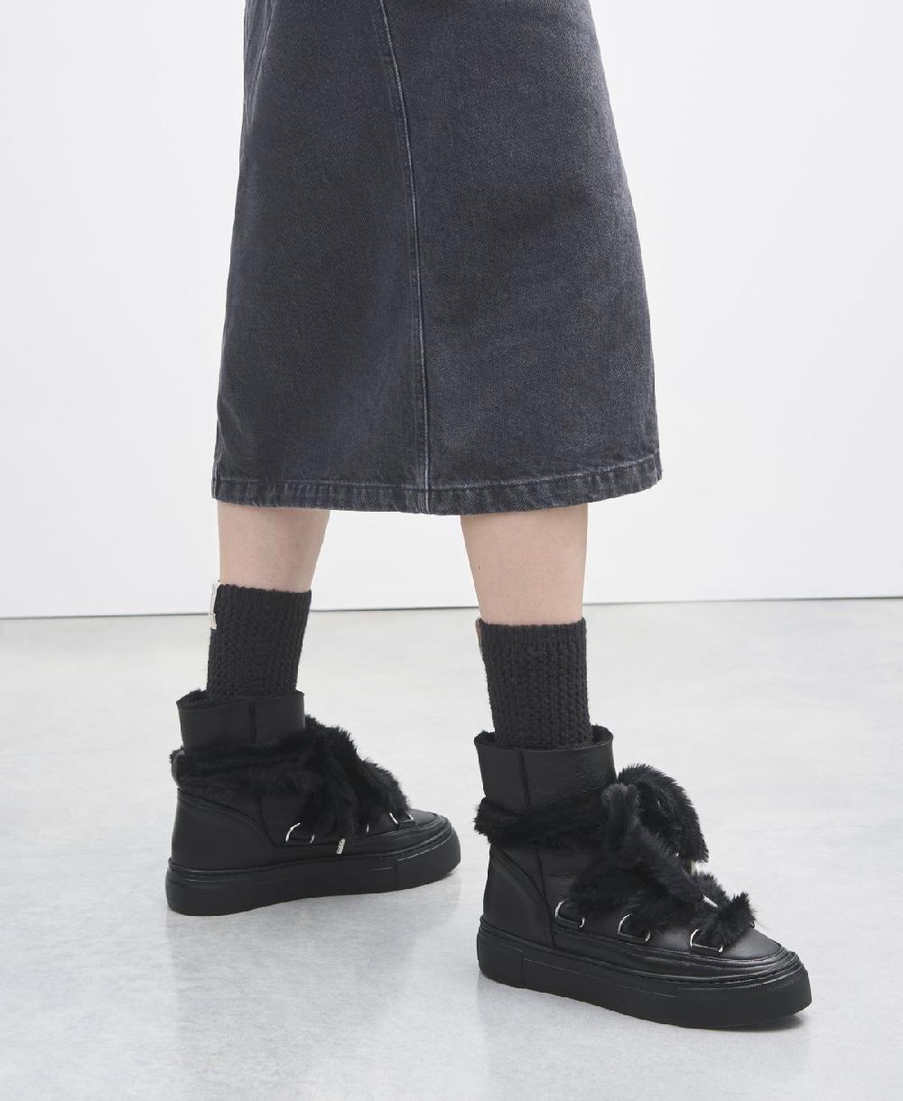 Agl Sneaker stivaletto con pelliccia Nero Kate Outlet