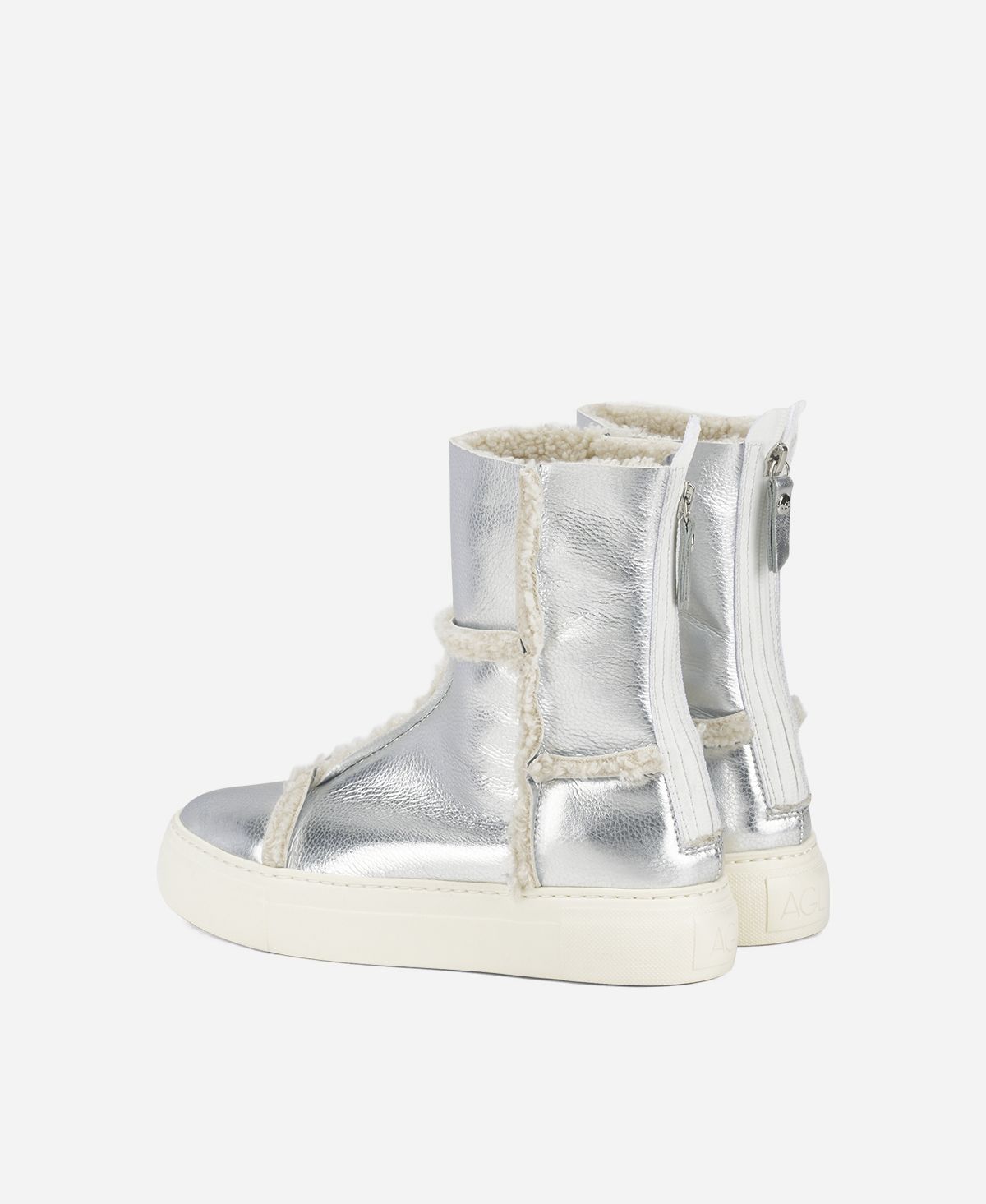 Agl Sneaker in eco montone Argento Rosy Saldi