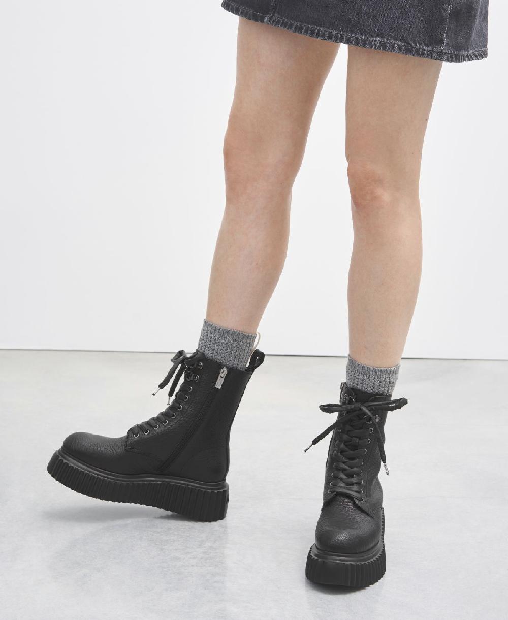 Agl Biker in pelle Nero Marina Vendita Calda