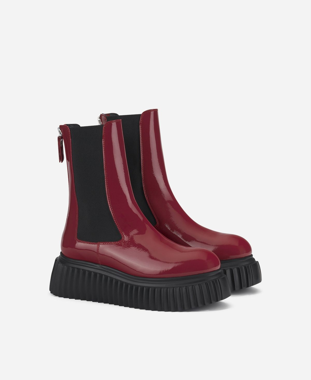 Agl Stivaletto con elastici laterali Rosso Vladimira Moda