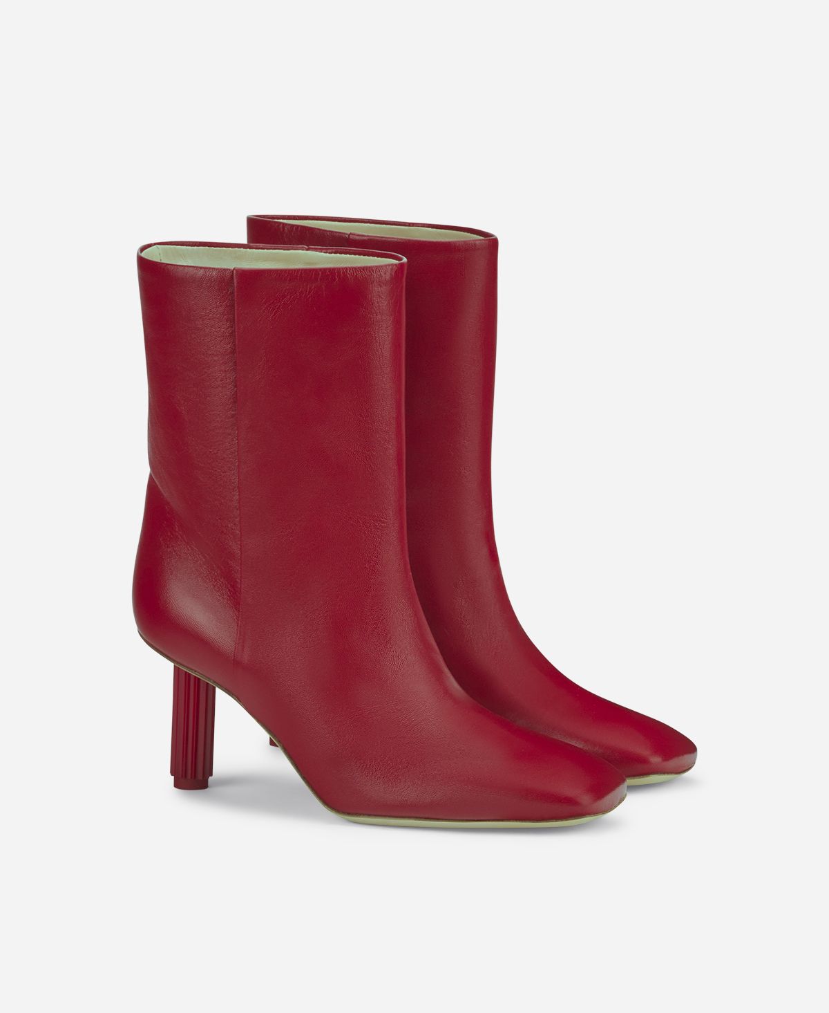 Agl Stivaletto in pelle con tacco Rosso Dorica Q Qualità