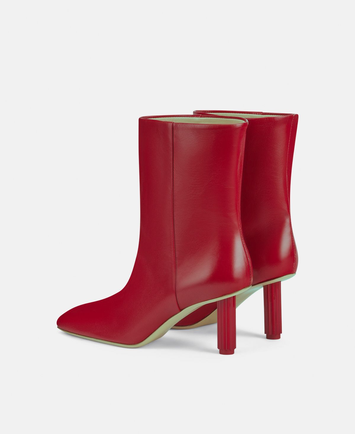 Agl Stivaletto in pelle con tacco Rosso Dorica Q Qualità