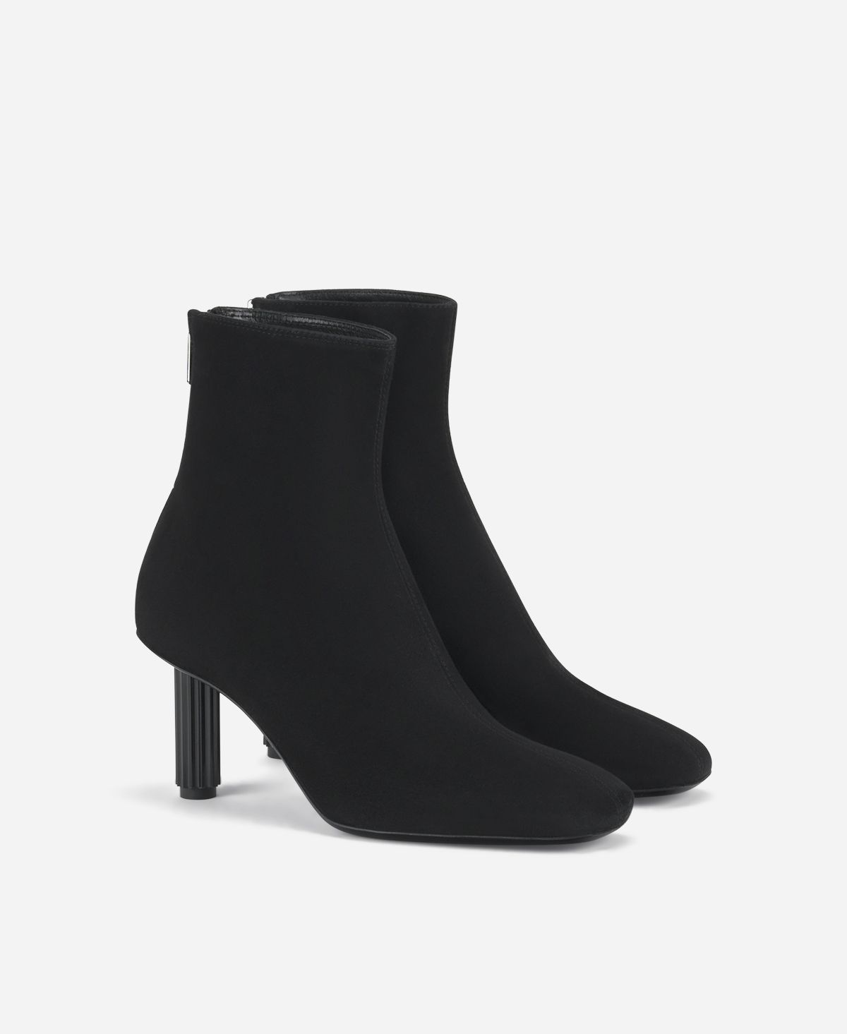 Agl Stivaletto in velour con tacco Nero Dorica Q Bootie Vendita