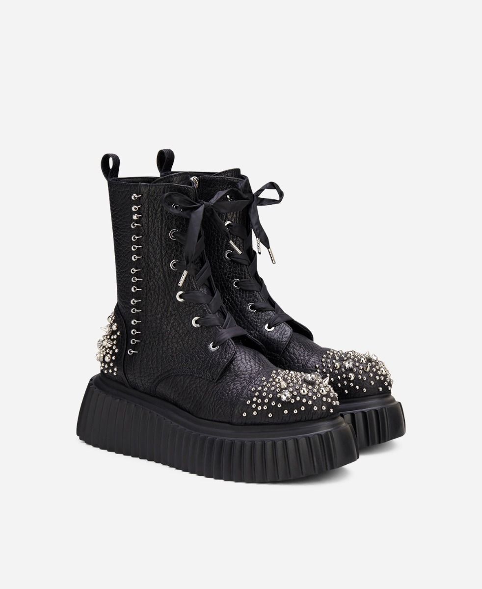 Agl Stivaletto con cristalli Nero IGGY CRYSTAL Soddisfazione Garantita