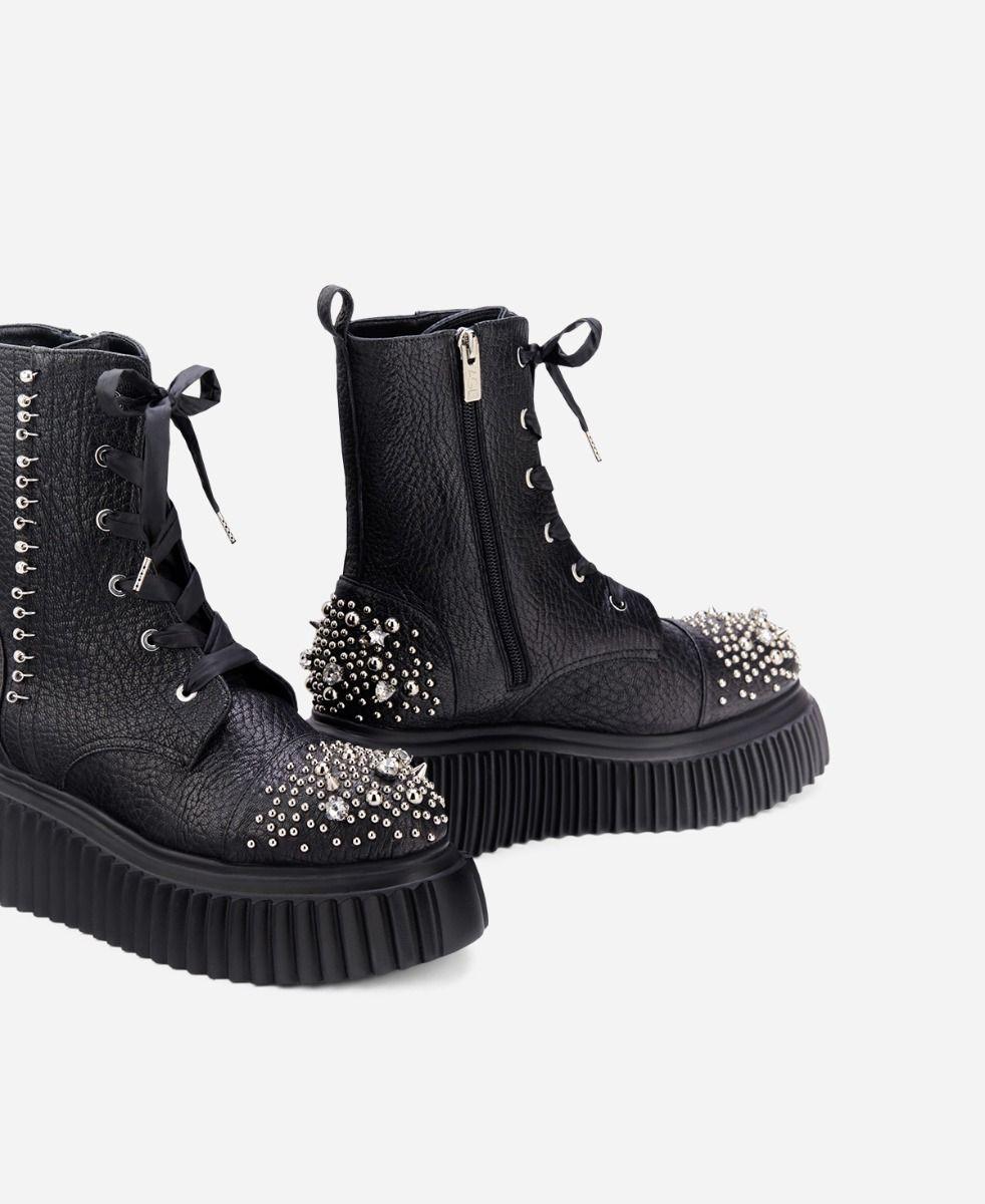 Agl Stivaletto con cristalli Nero IGGY CRYSTAL Soddisfazione Garantita