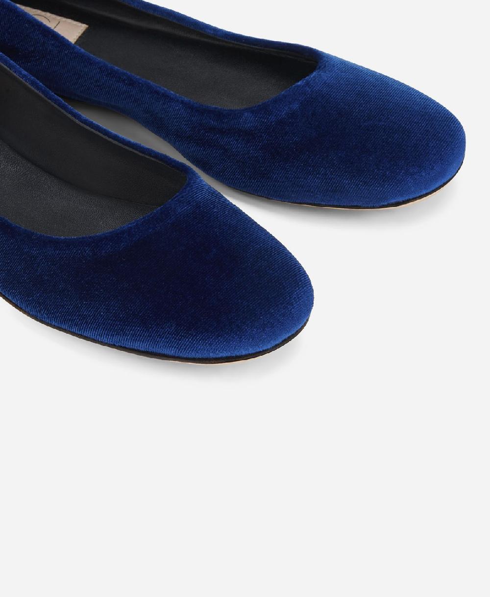 Agl Ballerina in velluto Blu Kim Negozi Online
