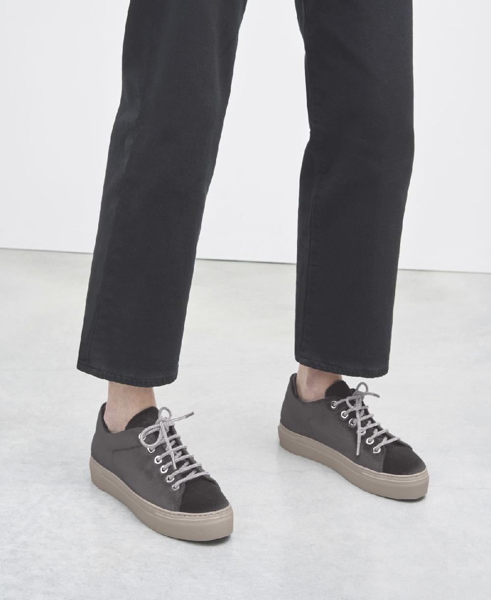 Agl Sneaker in velluto Grigio Vananda Velvet Acquista Ora
