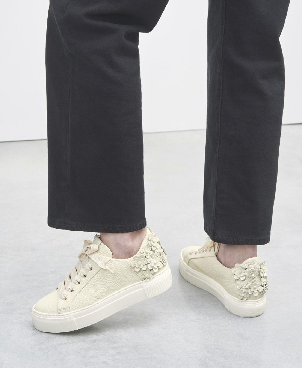 Agl Sneaker con fiori Avorio Eugenia Consegna Veloce