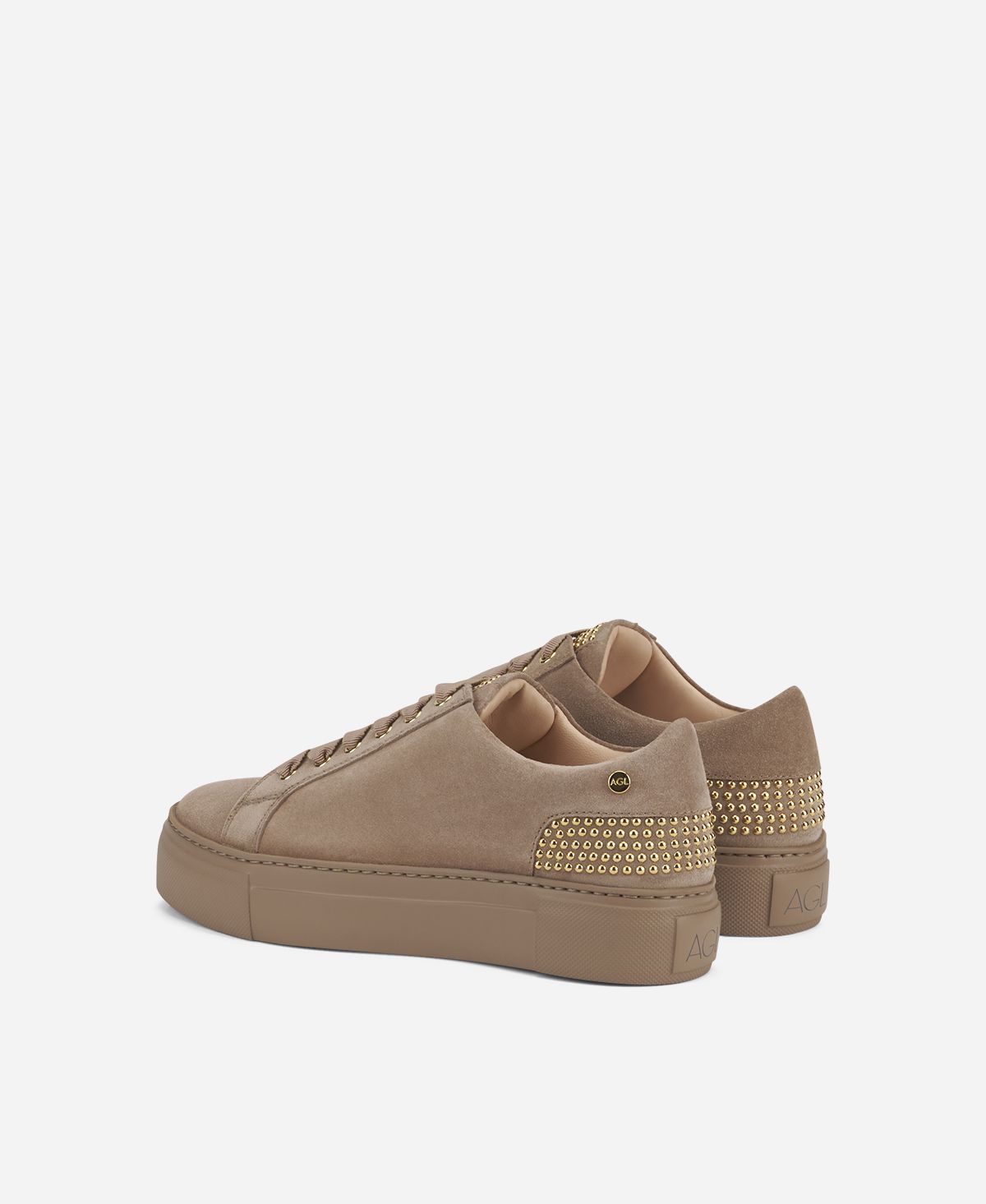 Agl Sneaker con borchie sul tallone Beige Stella Fino Al -60%