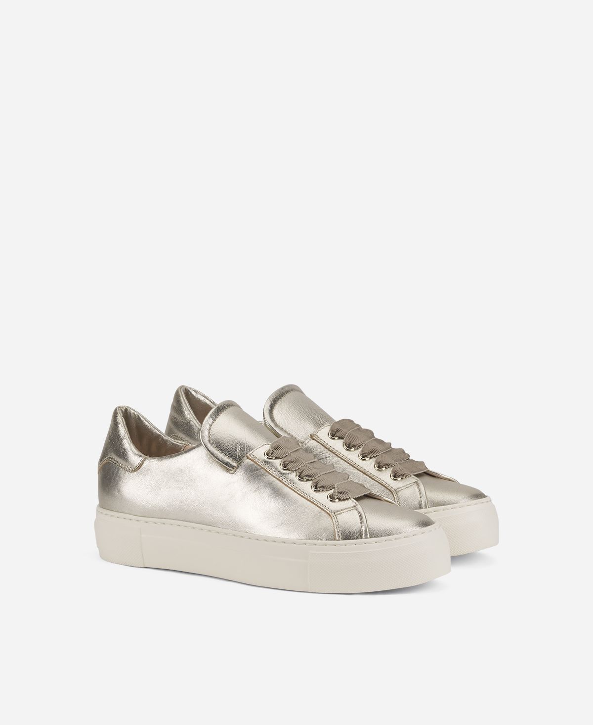 Agl Sneaker in pelle metal Platino EDDA Sottocosto