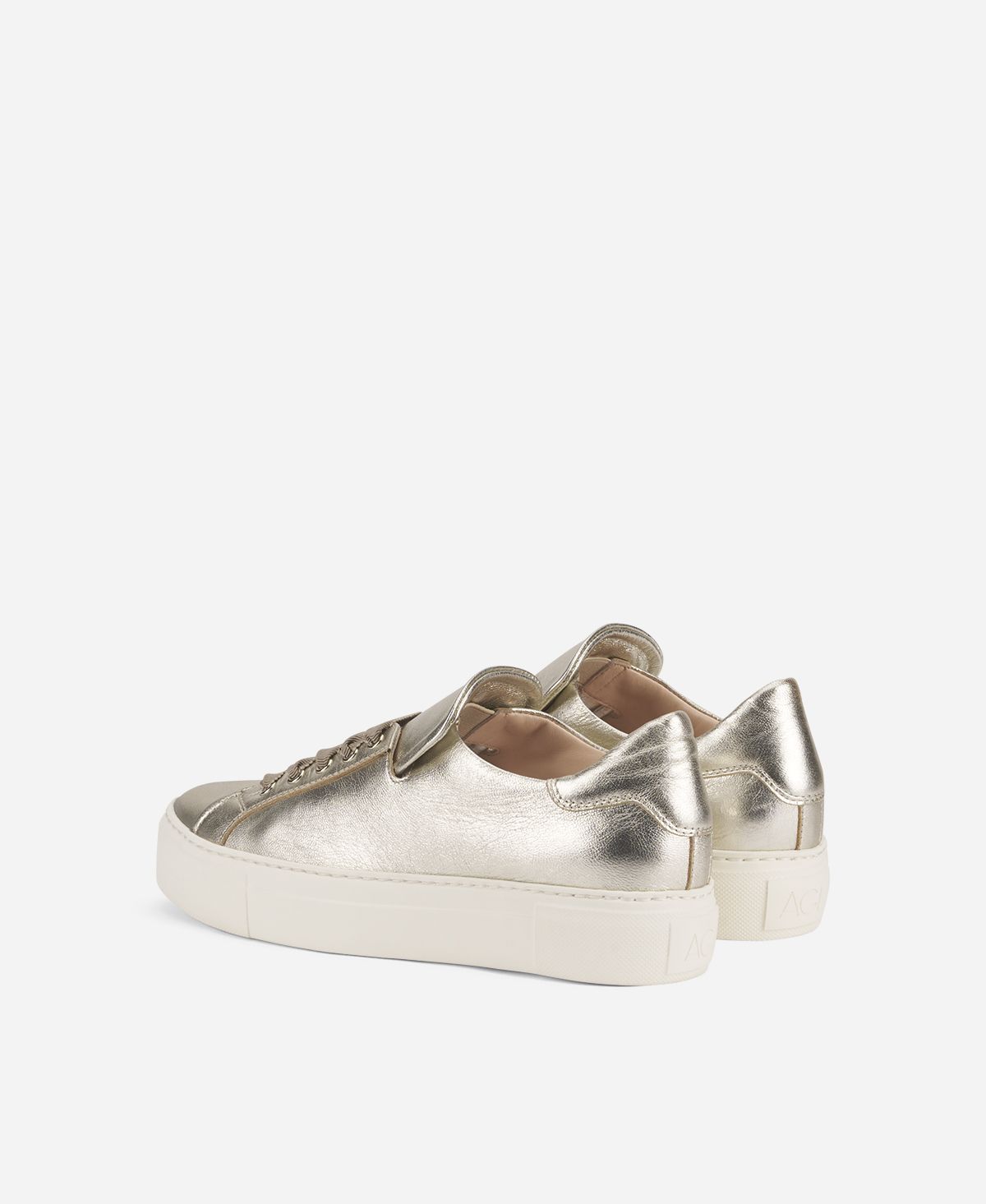 Agl Sneaker in pelle metal Platino EDDA Sottocosto