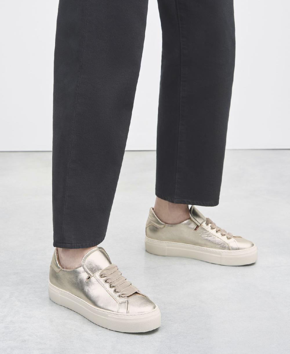 Agl Sneaker in pelle metal Platino EDDA Sottocosto