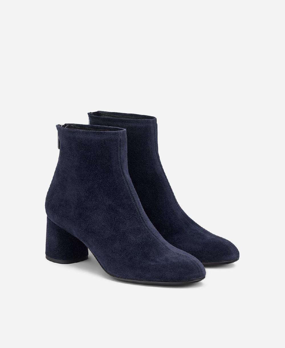 Agl Stivaletto in velour con tacco Blu Olga Vendita Calda