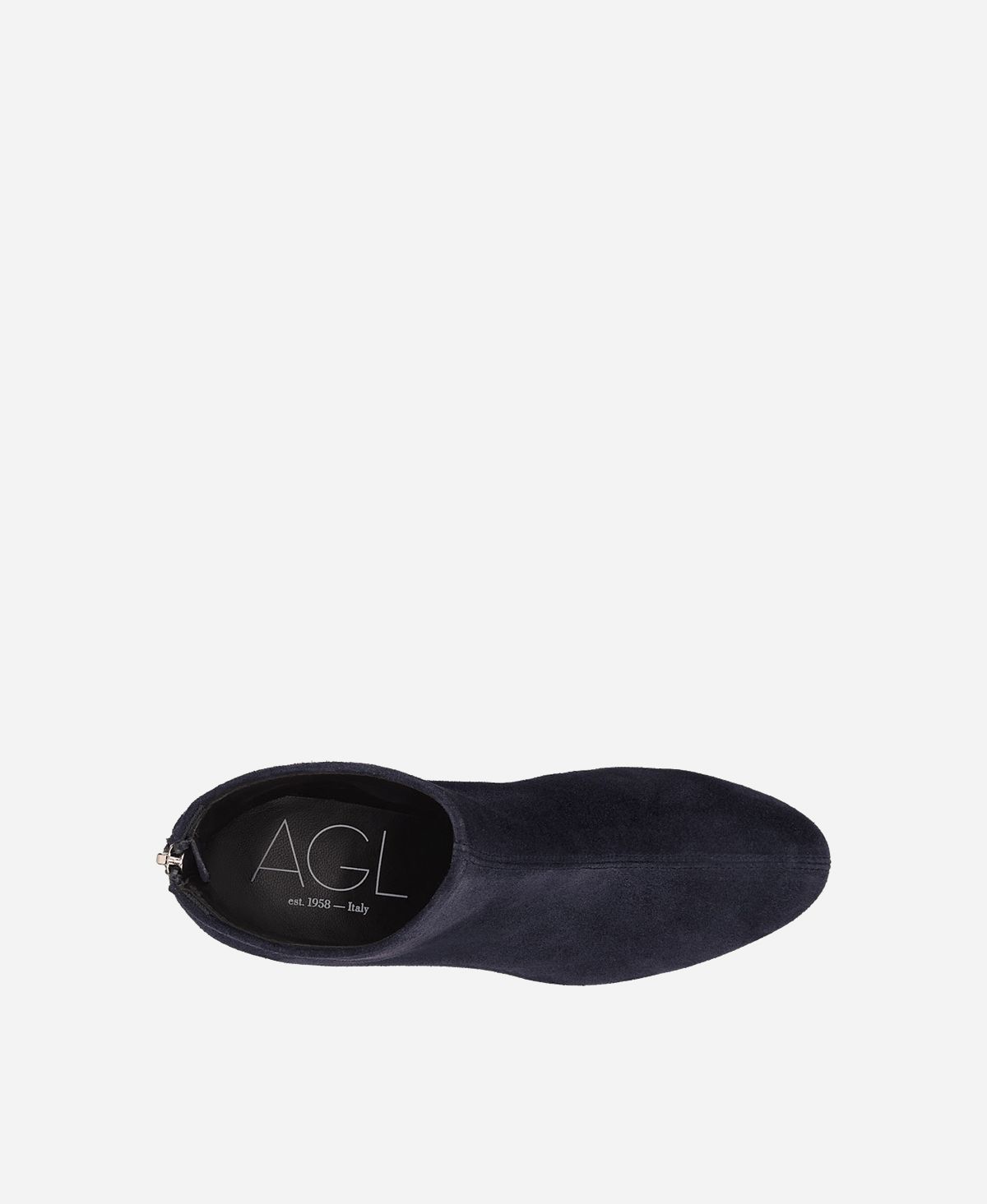 Agl Stivaletto in velour con tacco Blu Olga Vendita Calda