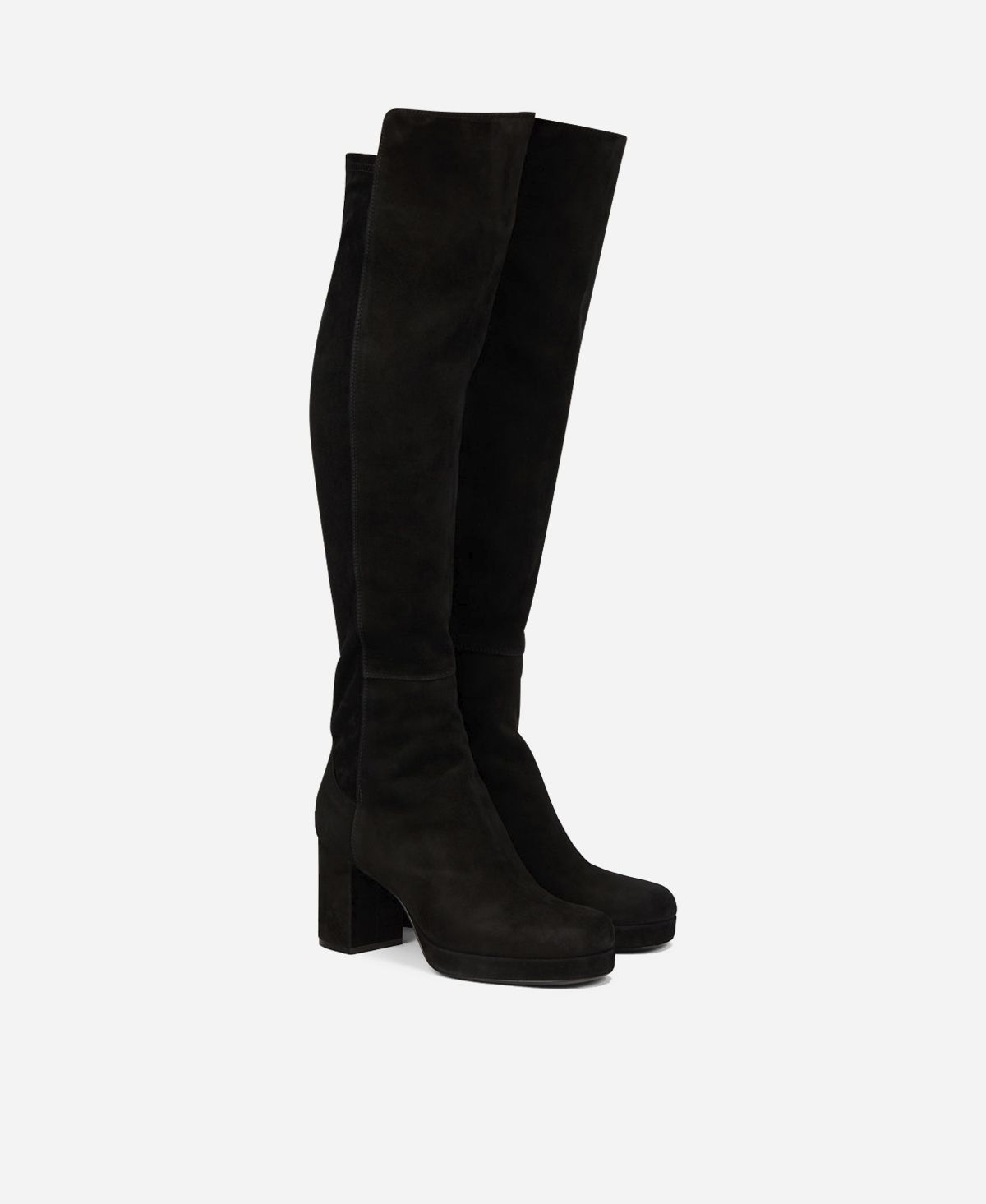 Agl Stivale in velour Nero BETTY HIGH Saldi Di Fabbrica