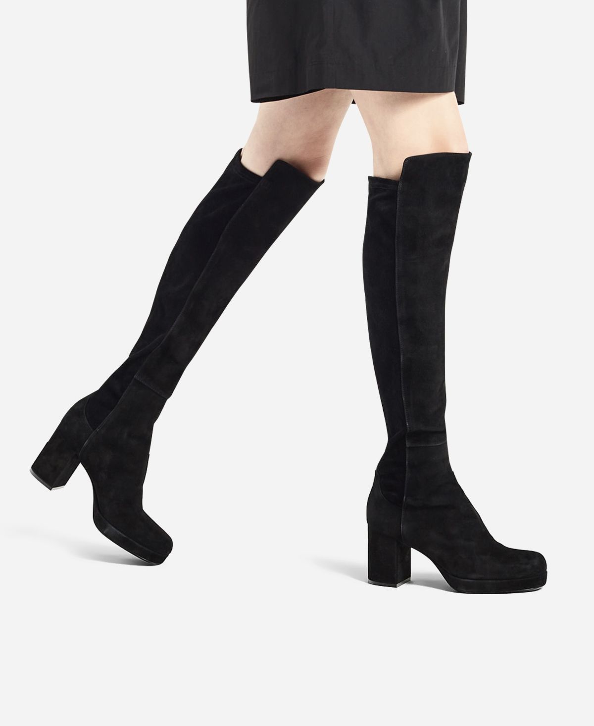 Agl Stivale in velour Nero BETTY HIGH Saldi Di Fabbrica