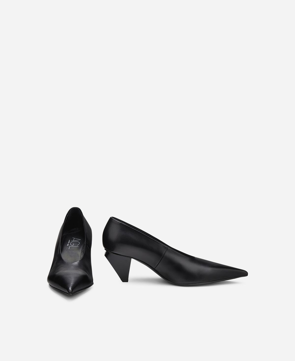 Agl Décolleté in pelle Nero KNIFE PUMP In Saldo