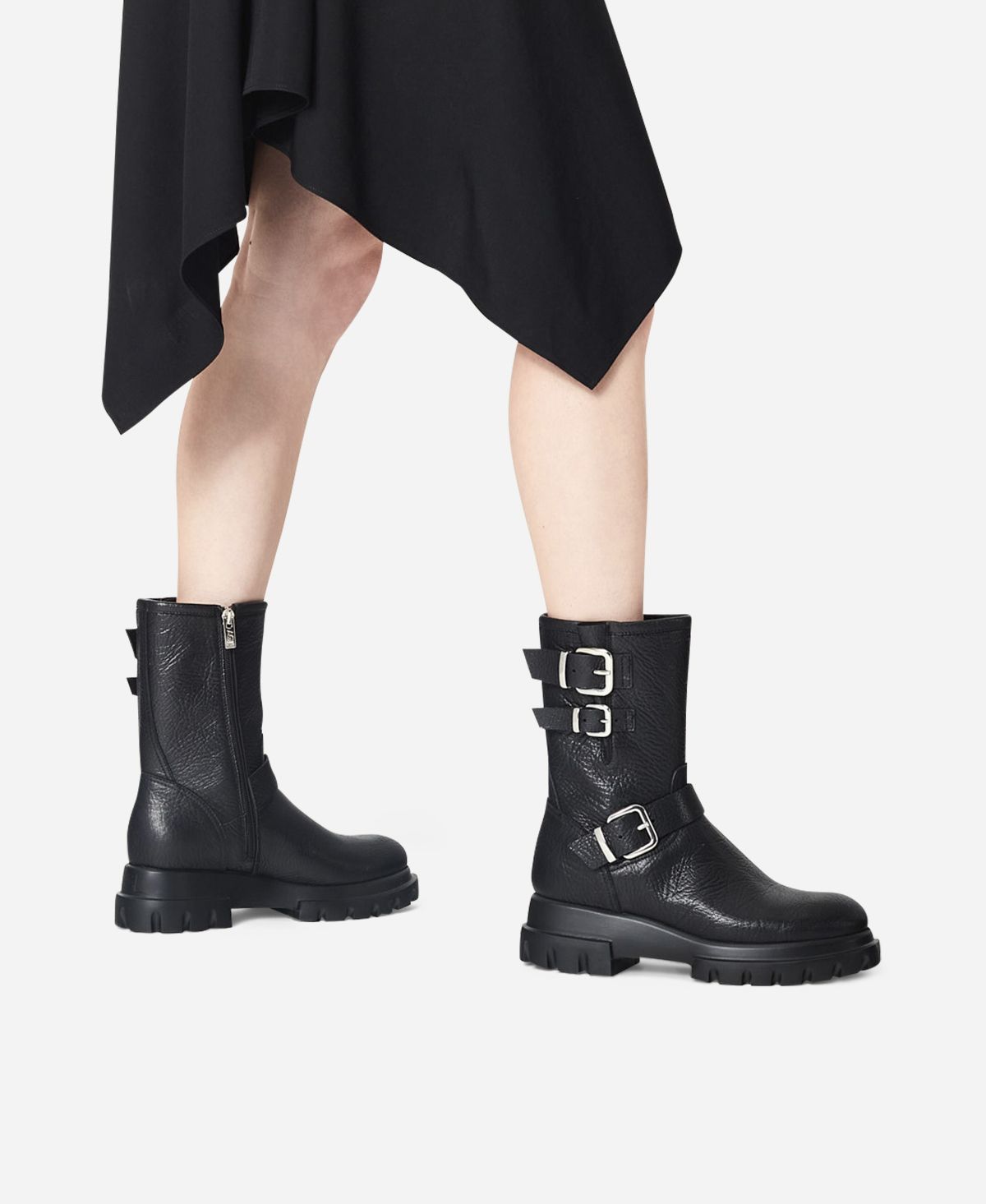 Agl Anfibio in pelle Nero CHUNKY BIKER Vendita
