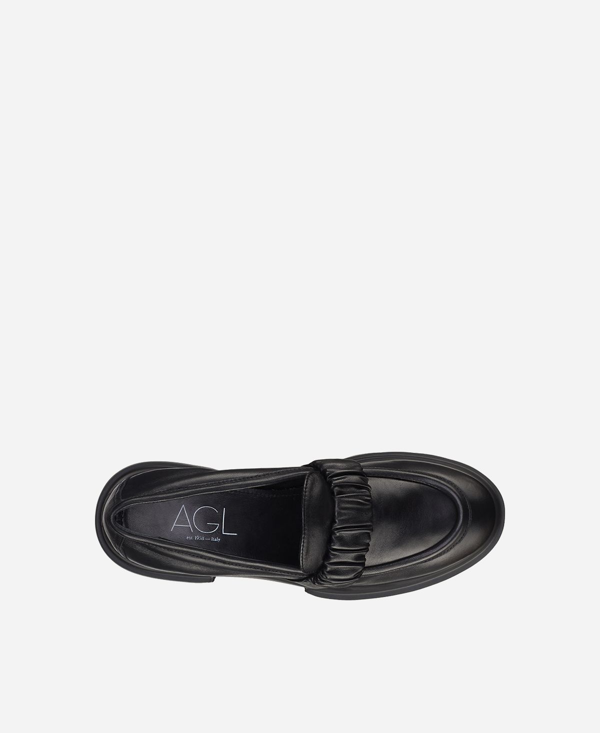 Agl Mocassino con rouche Nero CELESTE Pezzi Unici