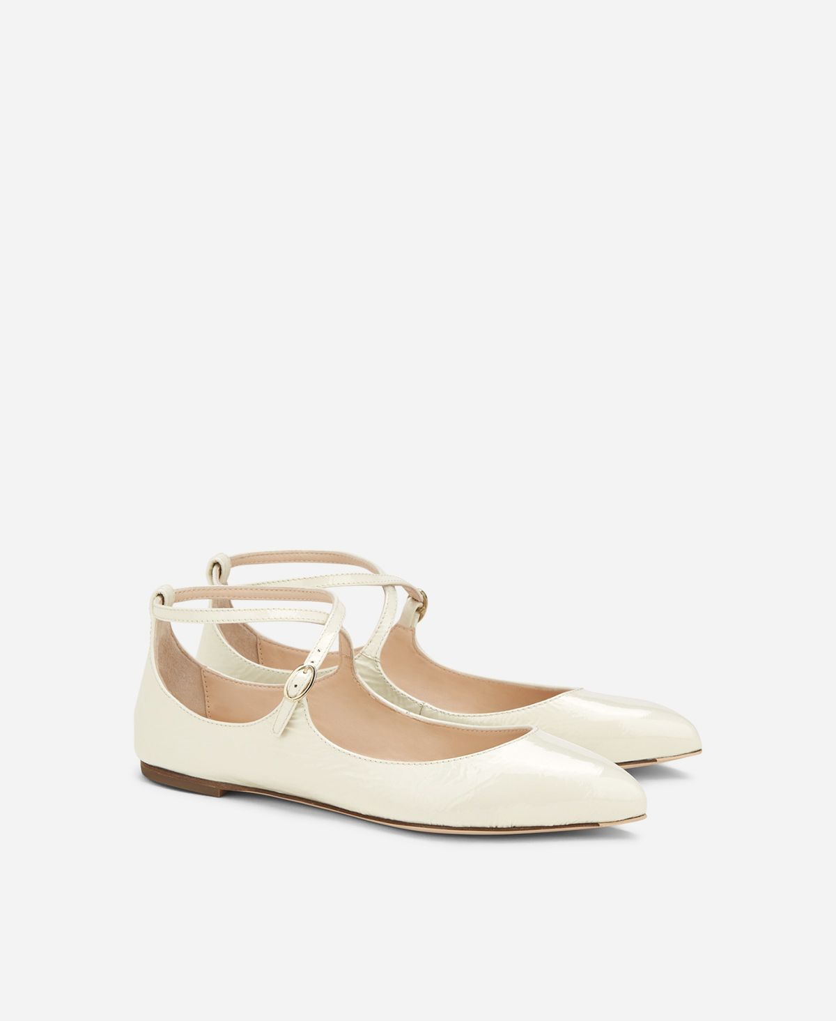 Agl Ballerina in pelle Crema Softy Ballet Presa