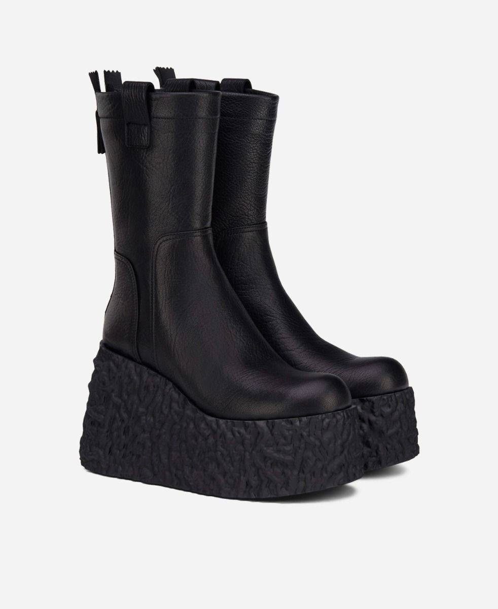 Agl Stivaletto in pelle Nero LAVA BOOTIE Economico