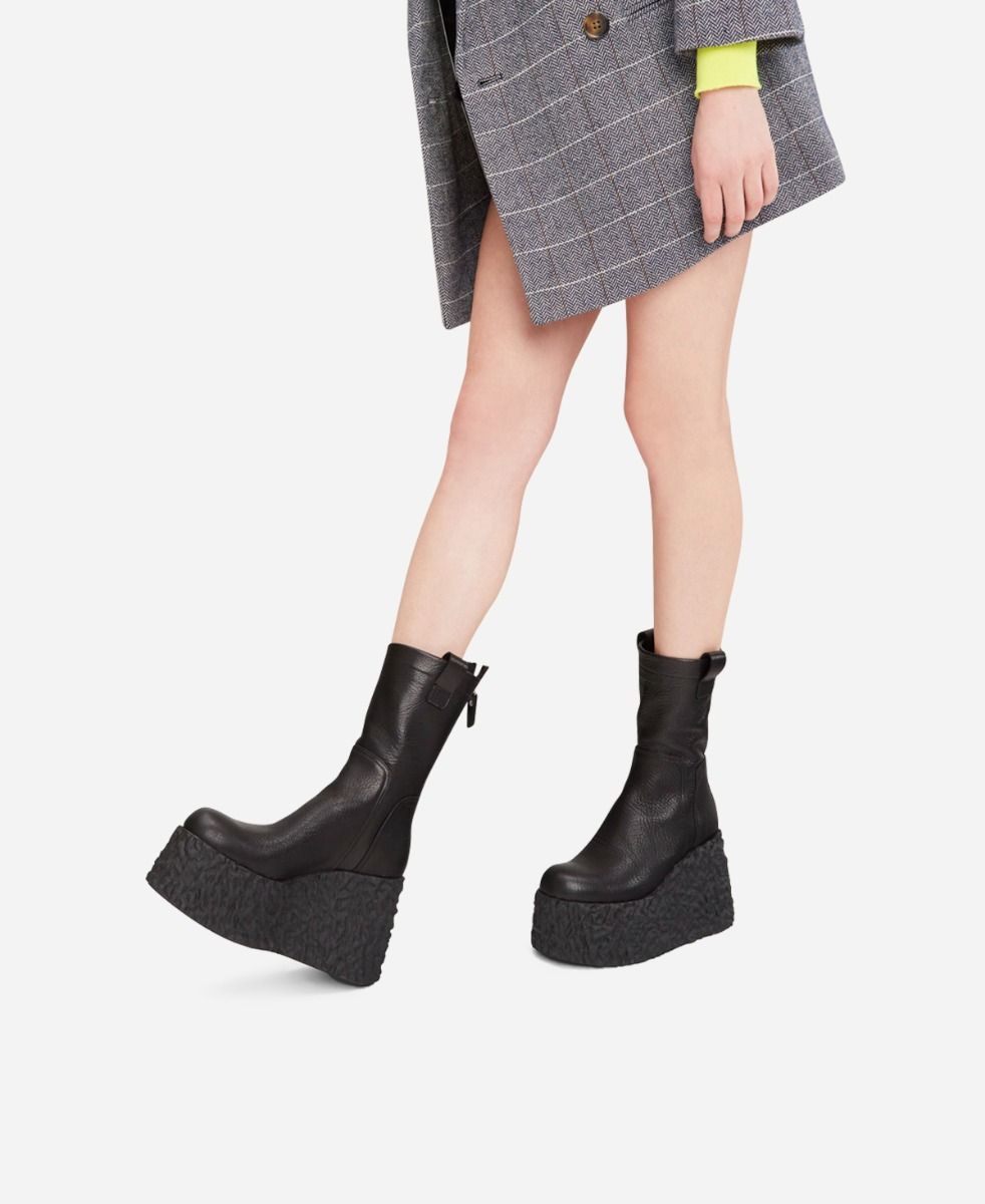Agl Stivaletto in pelle Nero LAVA BOOTIE Economico
