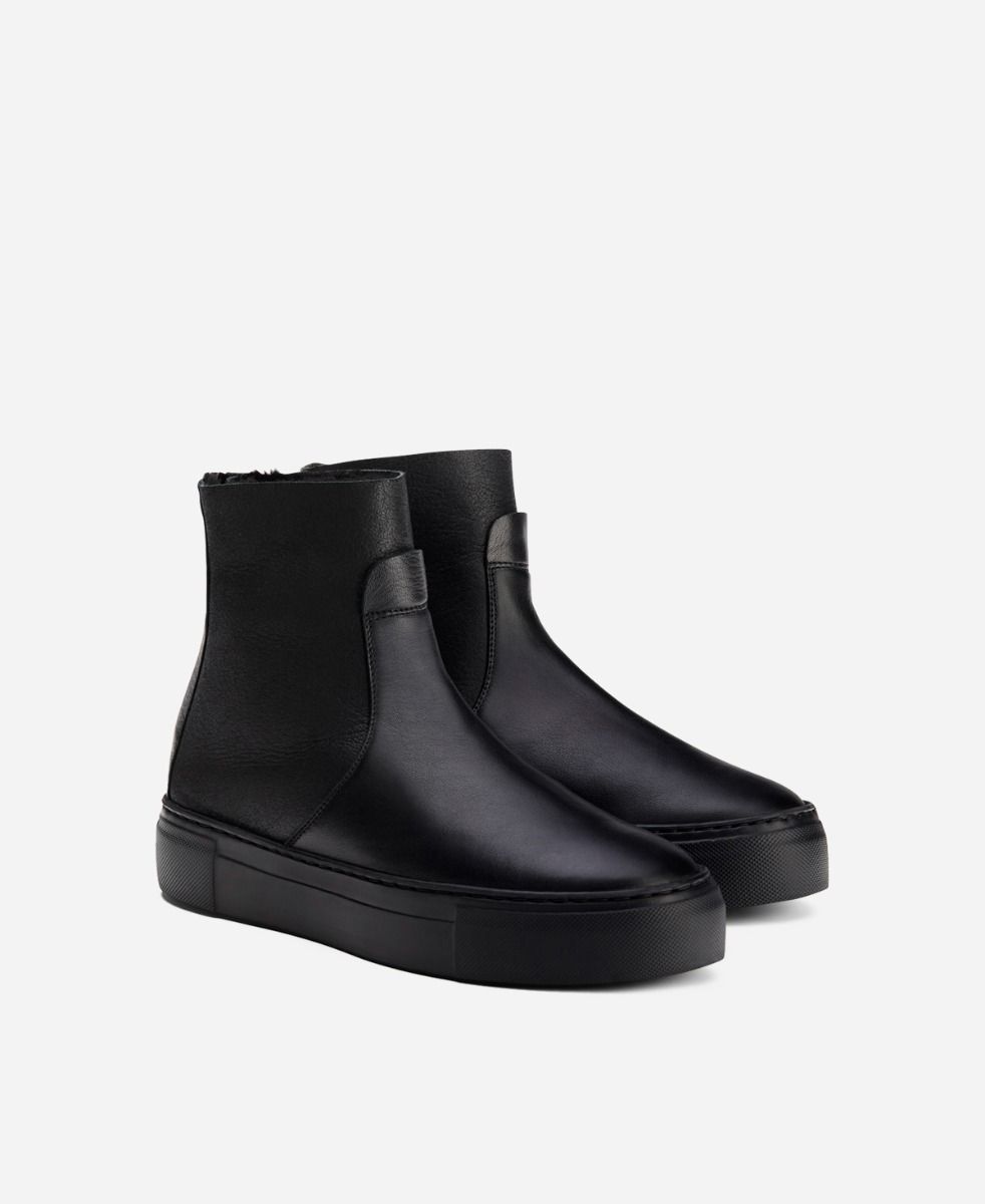Agl Sneaker con shearling Nero MEGHAN WARM In Vendita