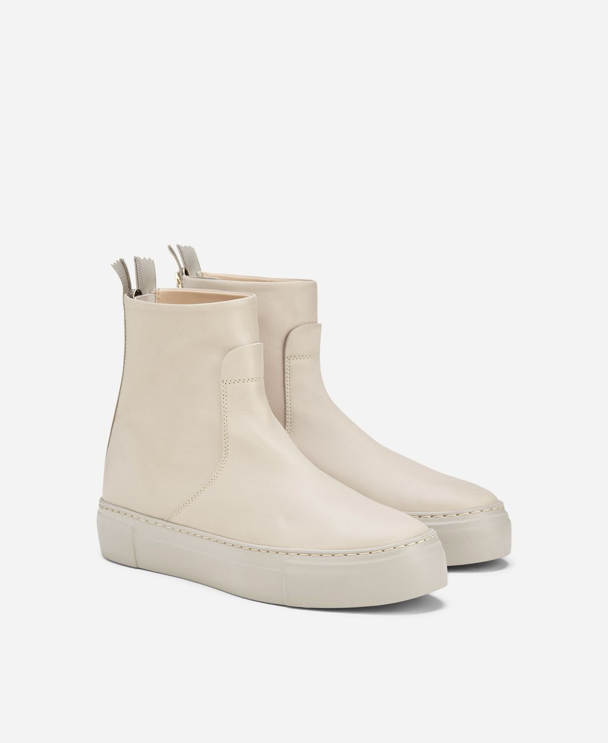 Agl Stivaletto sneaker in pelle Crema MEGHAN BOOTIE Offerte