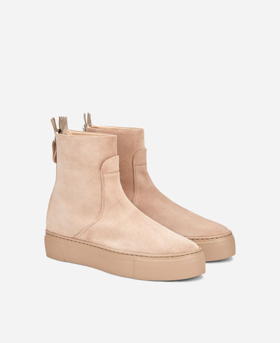 Agl Stivaletto sneaker in velour Beige MEGHAN BOOTIE Hotsell