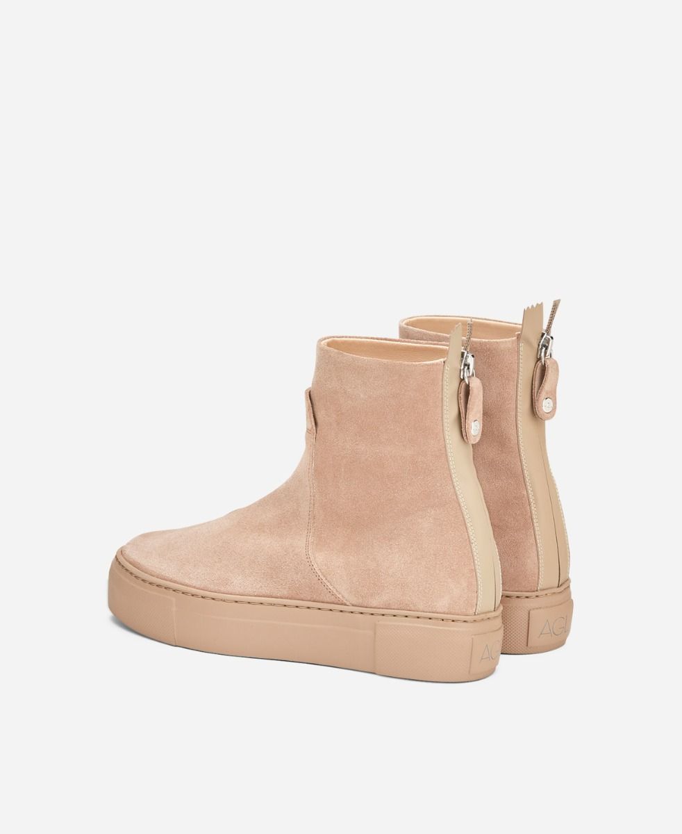 Agl Stivaletto sneaker in velour Beige MEGHAN BOOTIE Hotsell