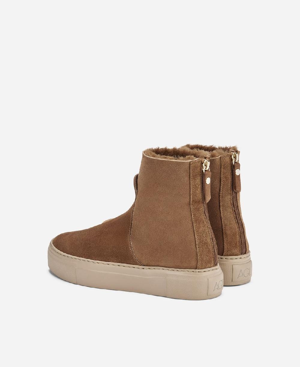 Agl Sneaker con shearling Cuoio MEGHAN WARM Vendita Calda
