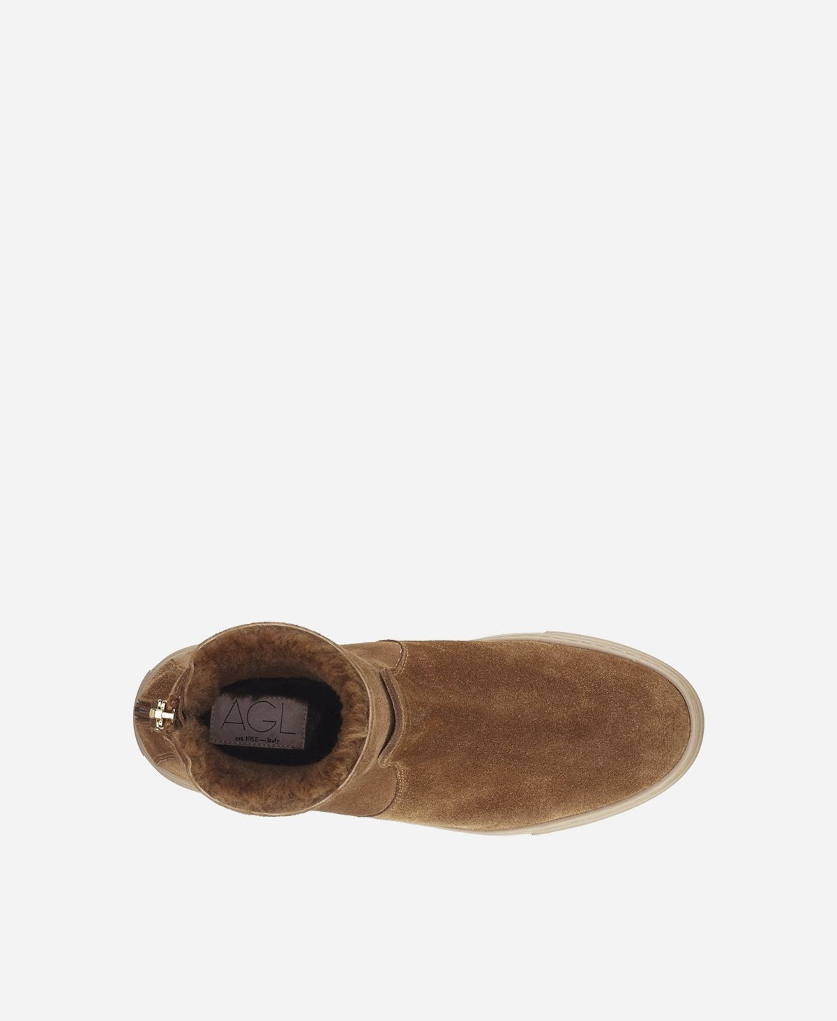 Agl Sneaker con shearling Cuoio MEGHAN WARM Vendita Calda