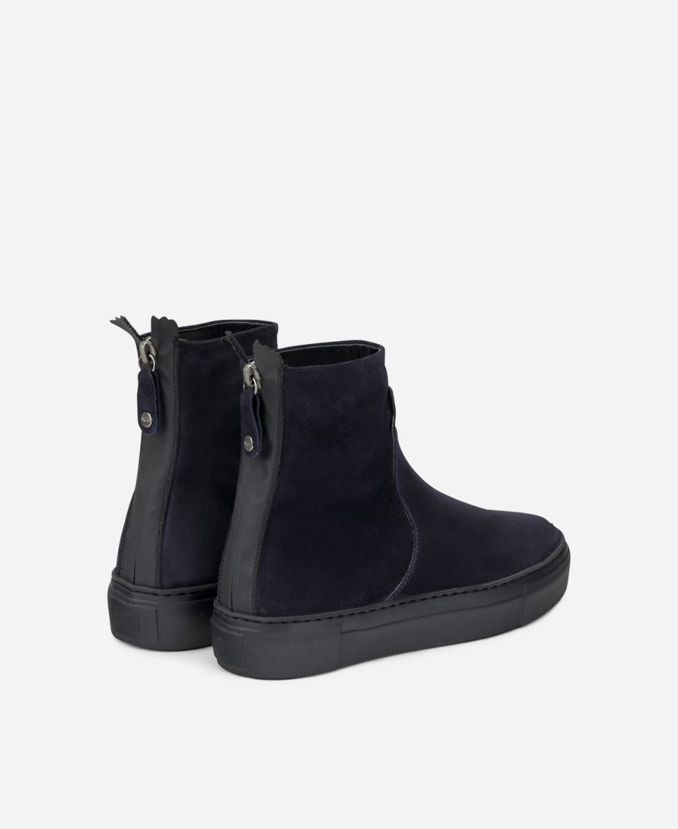 Agl Stivaletto sneaker in velour Blu MEGHAN BOOTIE Saldi Di Fabbrica