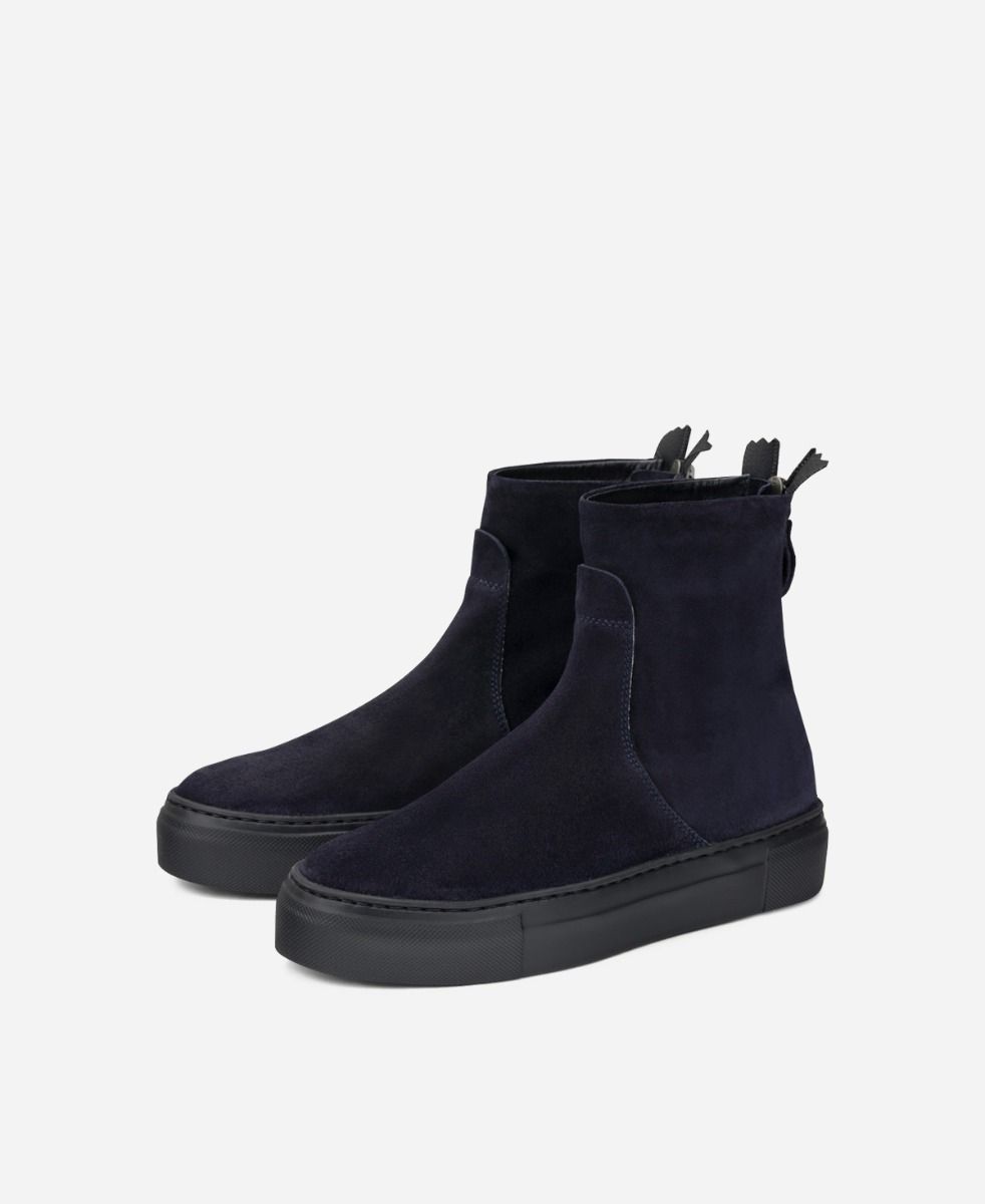 Agl Stivaletto sneaker in velour Blu MEGHAN BOOTIE Saldi Di Fabbrica