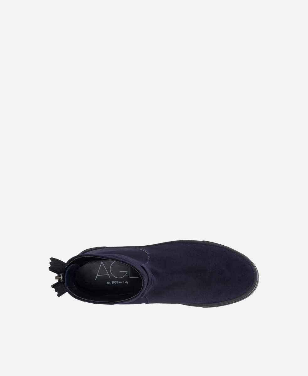 Agl Stivaletto sneaker in velour Blu MEGHAN BOOTIE Saldi Di Fabbrica