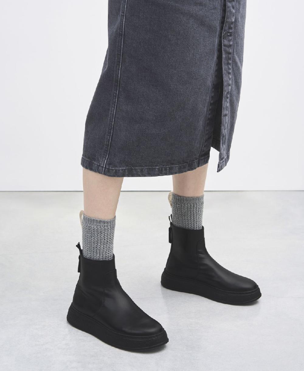 Agl Stivaletto in pelle Nero Giuly In Saldo