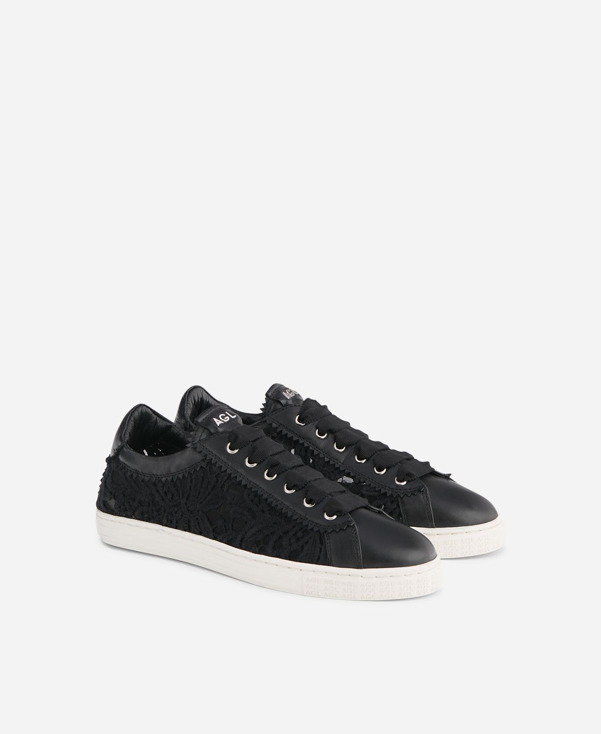 Agl Sneaker in pizzo Nero Sade Fabric Consegna Veloce