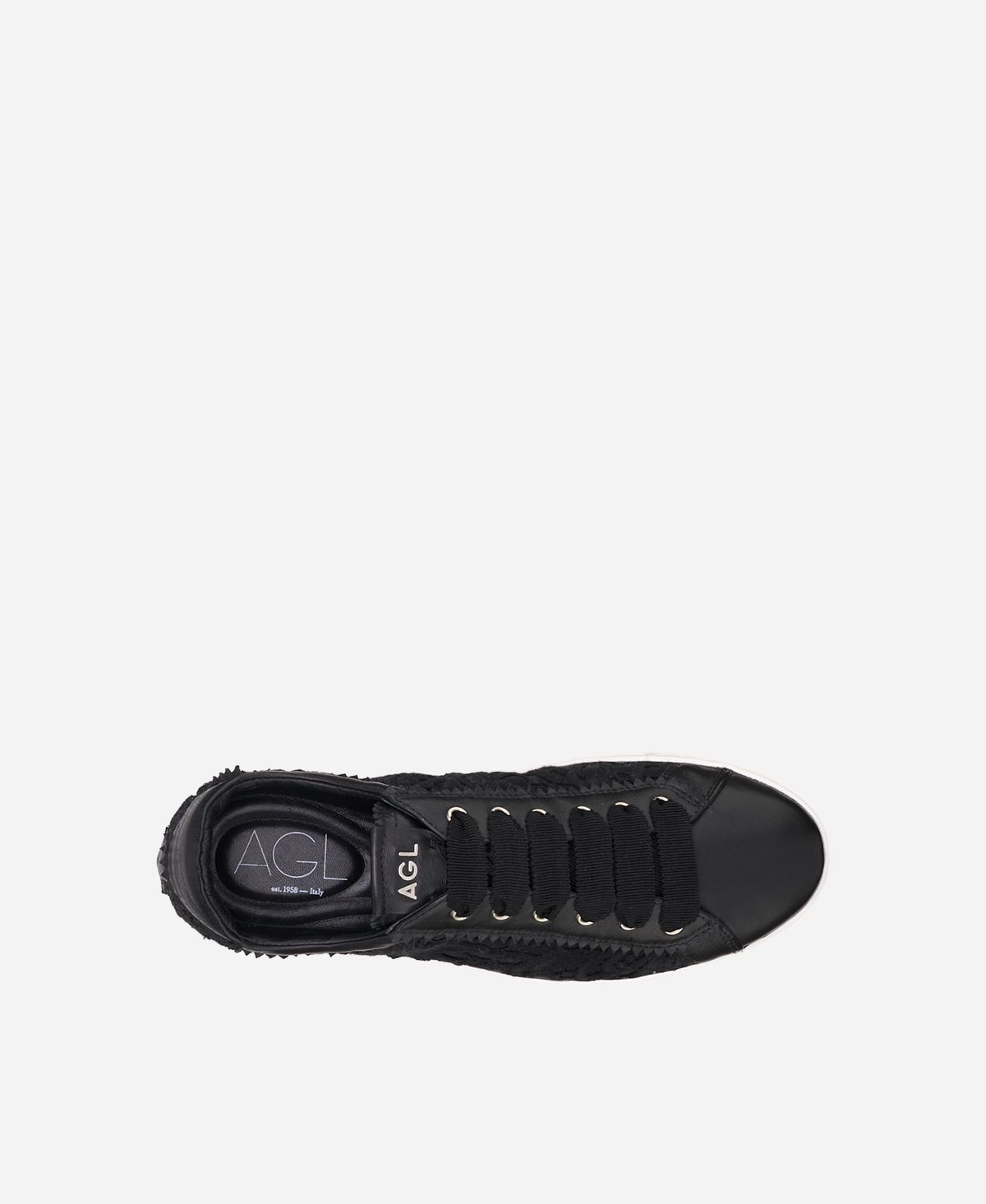 Agl Sneaker in pizzo Nero Sade Fabric Consegna Veloce