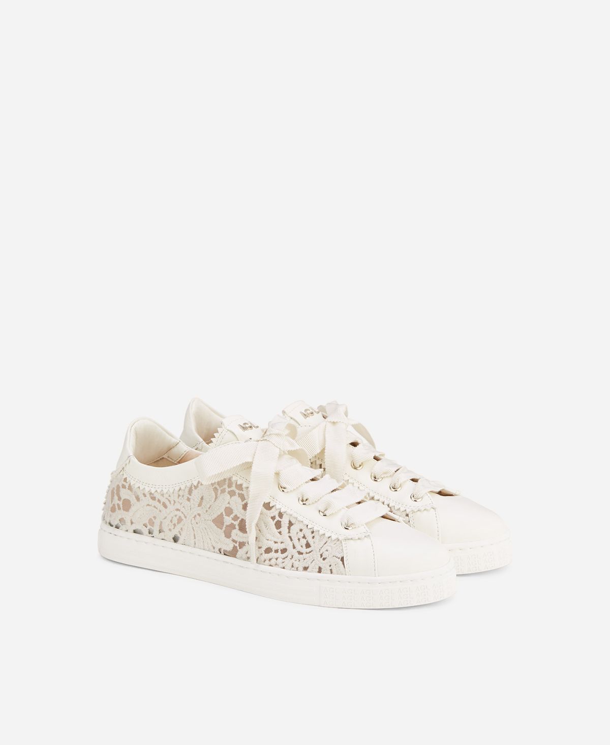 Agl Sneaker in pizzo Bianco Sade Fabric Promozione Limitata