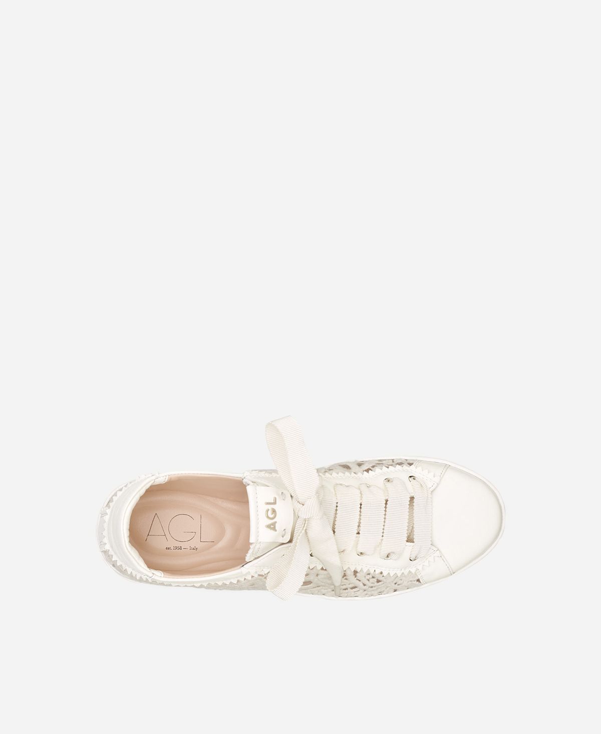 Agl Sneaker in pizzo Bianco Sade Fabric Promozione Limitata