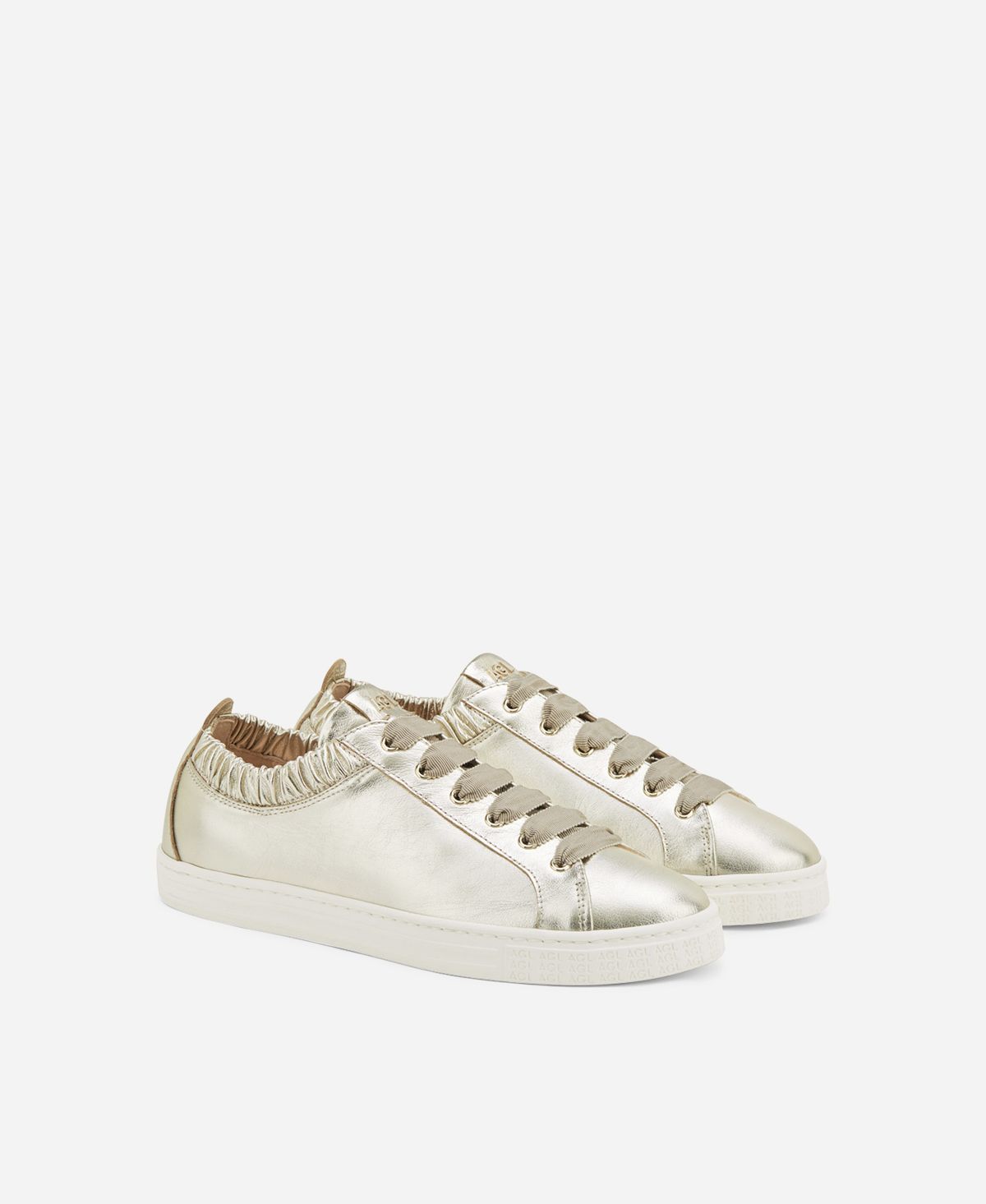 Agl Sneaker in pelle metallizzata Platino Suzie Fino Al -60%