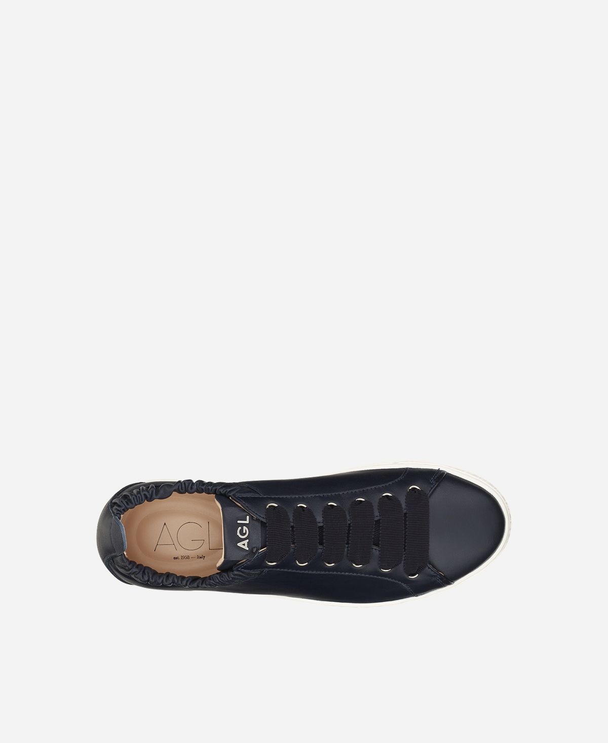 Agl Sneaker in pelle con elastico Blu SUZIE Shopping Online