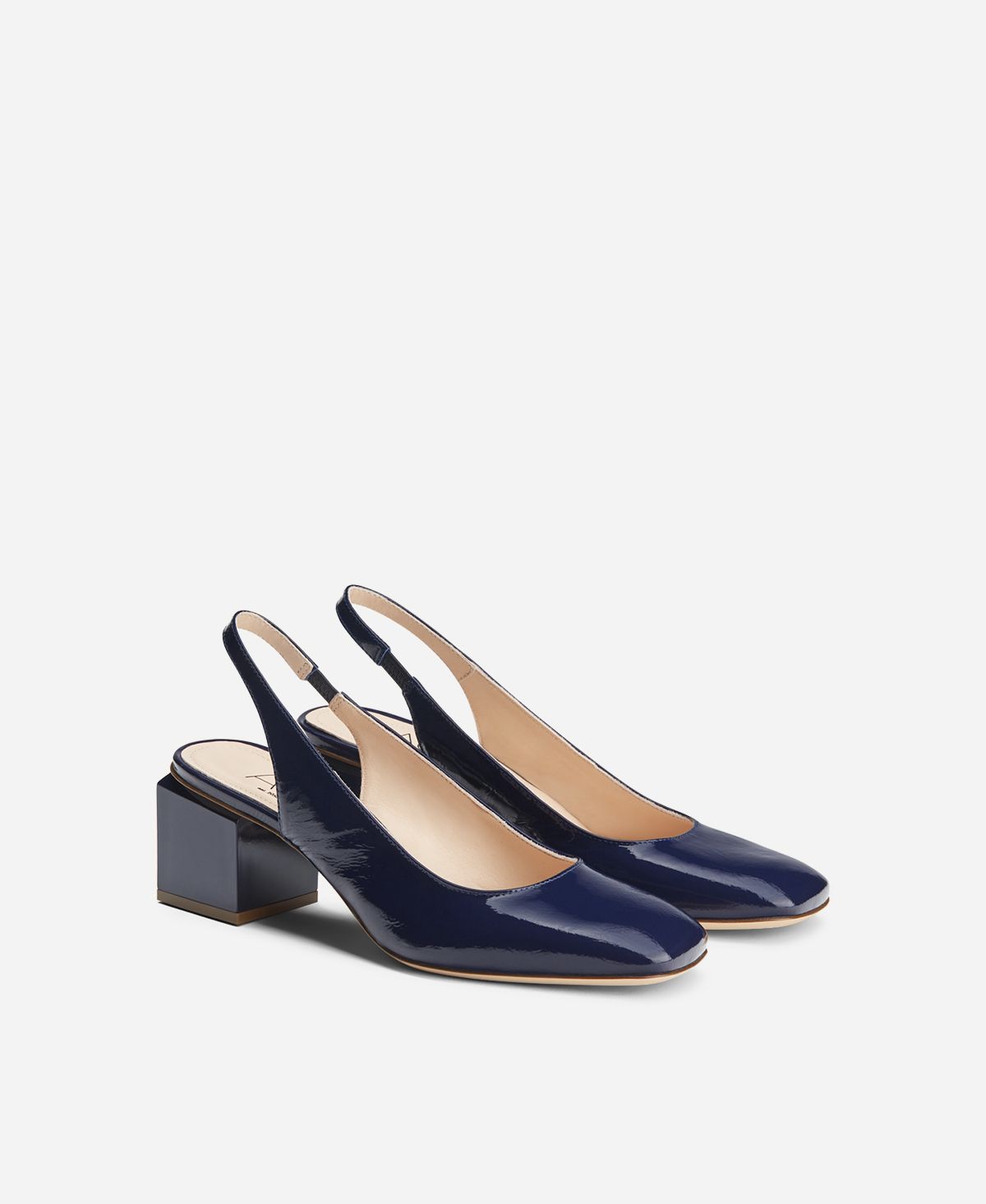 Agl Slig back con tacco a cubo Blu notte Angie Sling B Online