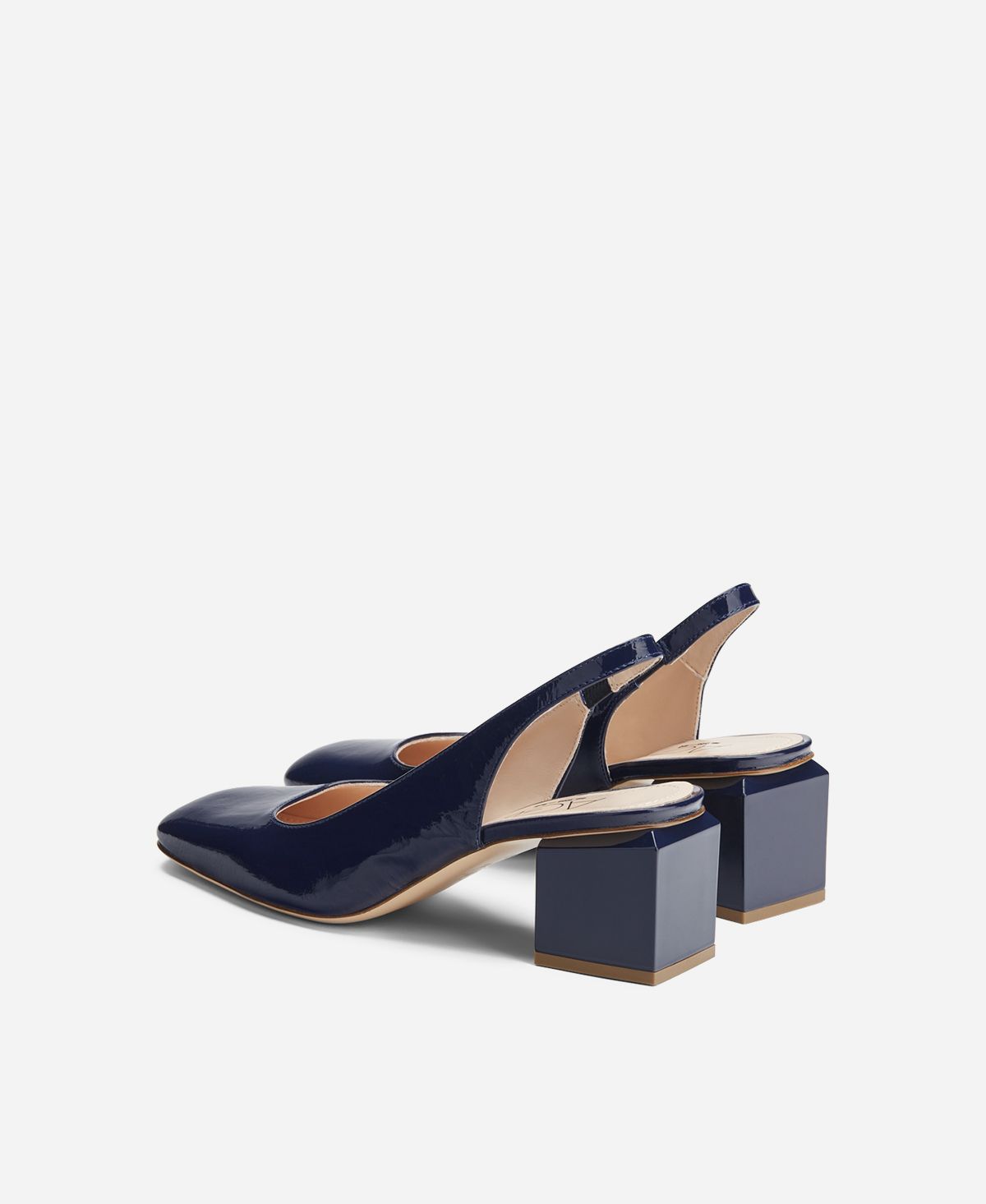 Agl Slig back con tacco a cubo Blu notte Angie Sling B Online