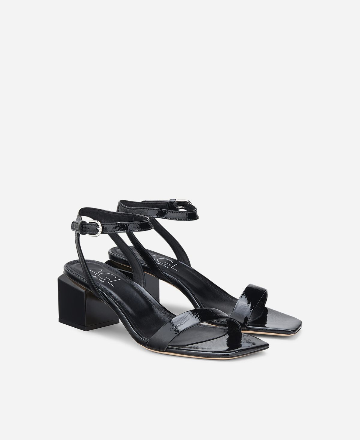 Agl Sandalo con tacco cubico Nero Angie Outlet