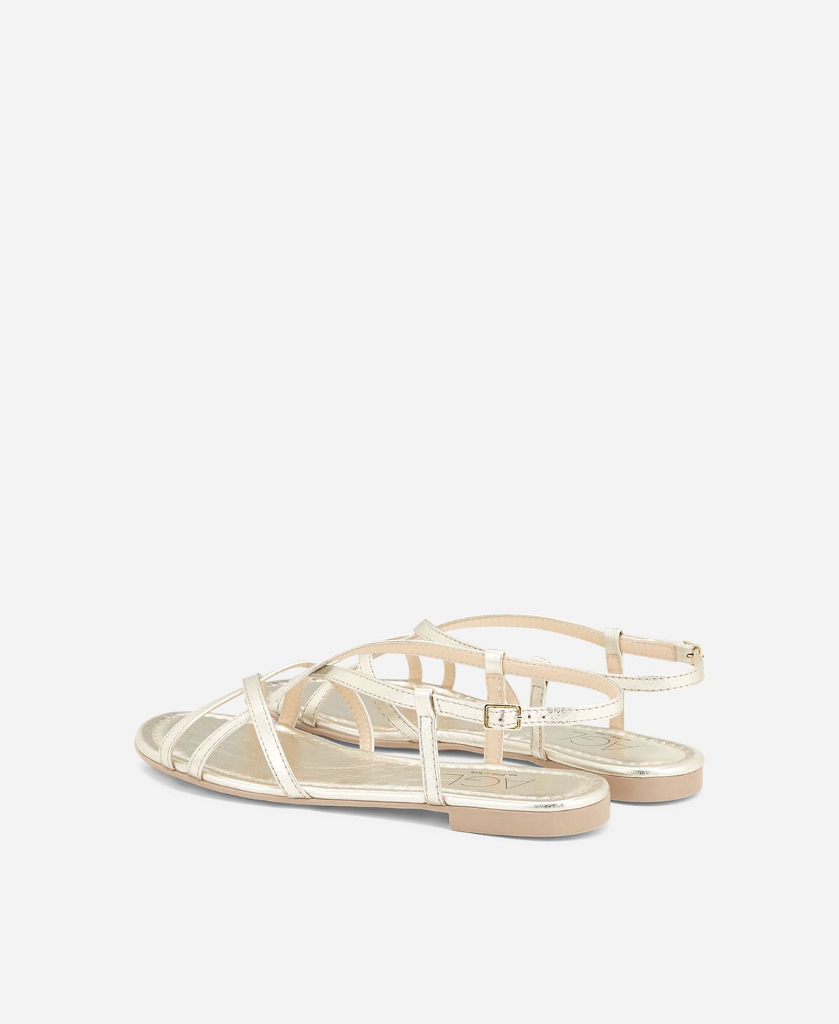 Agl Sandalo in pelle metal Platino Summer Straps Vendita Economica
