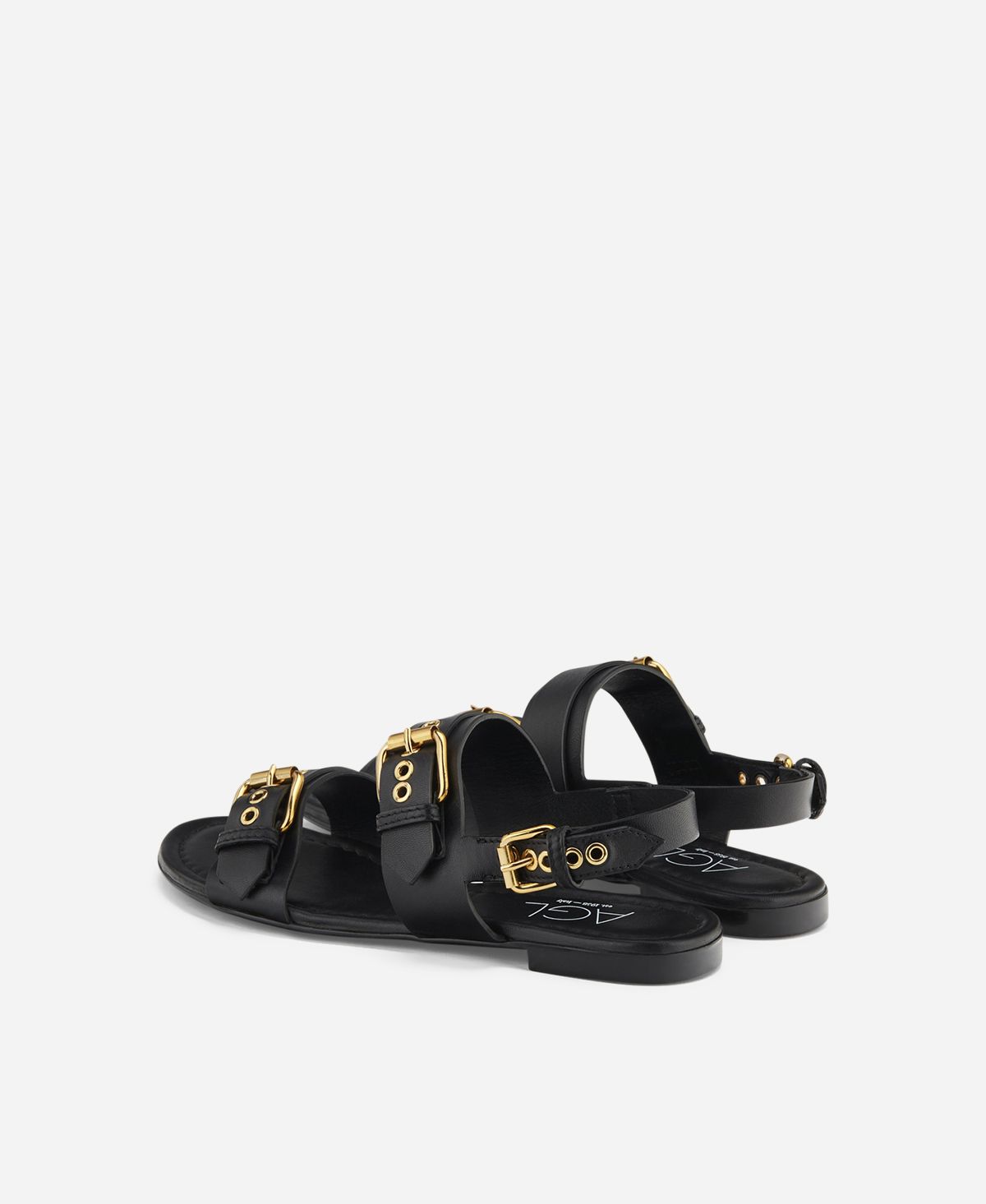 Agl Sandalo con fibbie Nero Summer Multi Buckles I Più Venduti