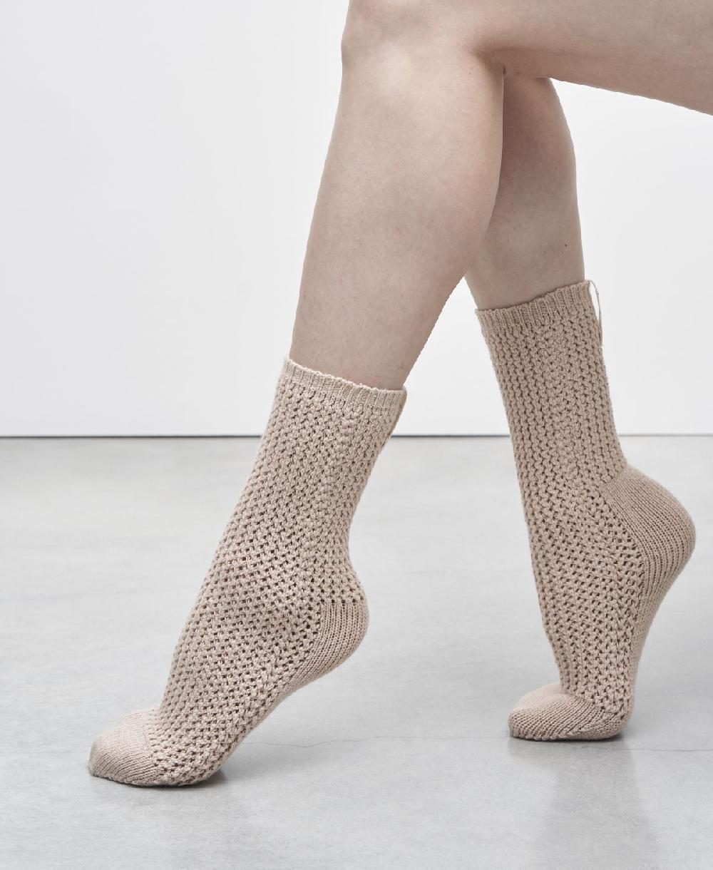 Agl Calze di lana Beige SOCK Spedizione Gratuita